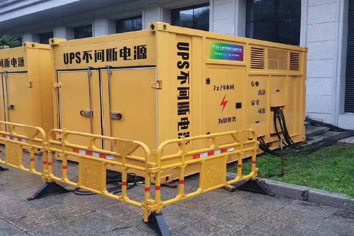梧州发电机租赁施工现场