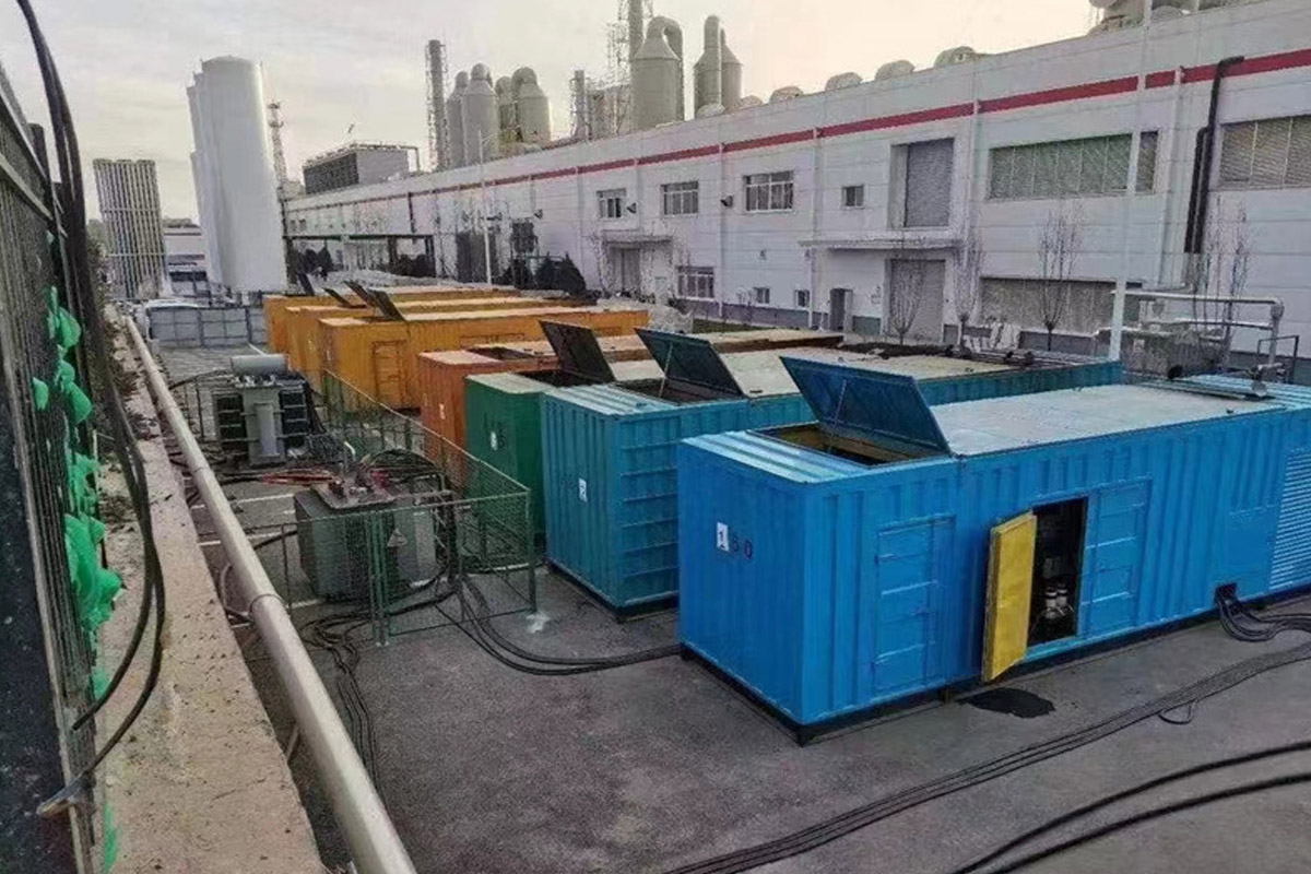 梧州发电机租赁施工现场